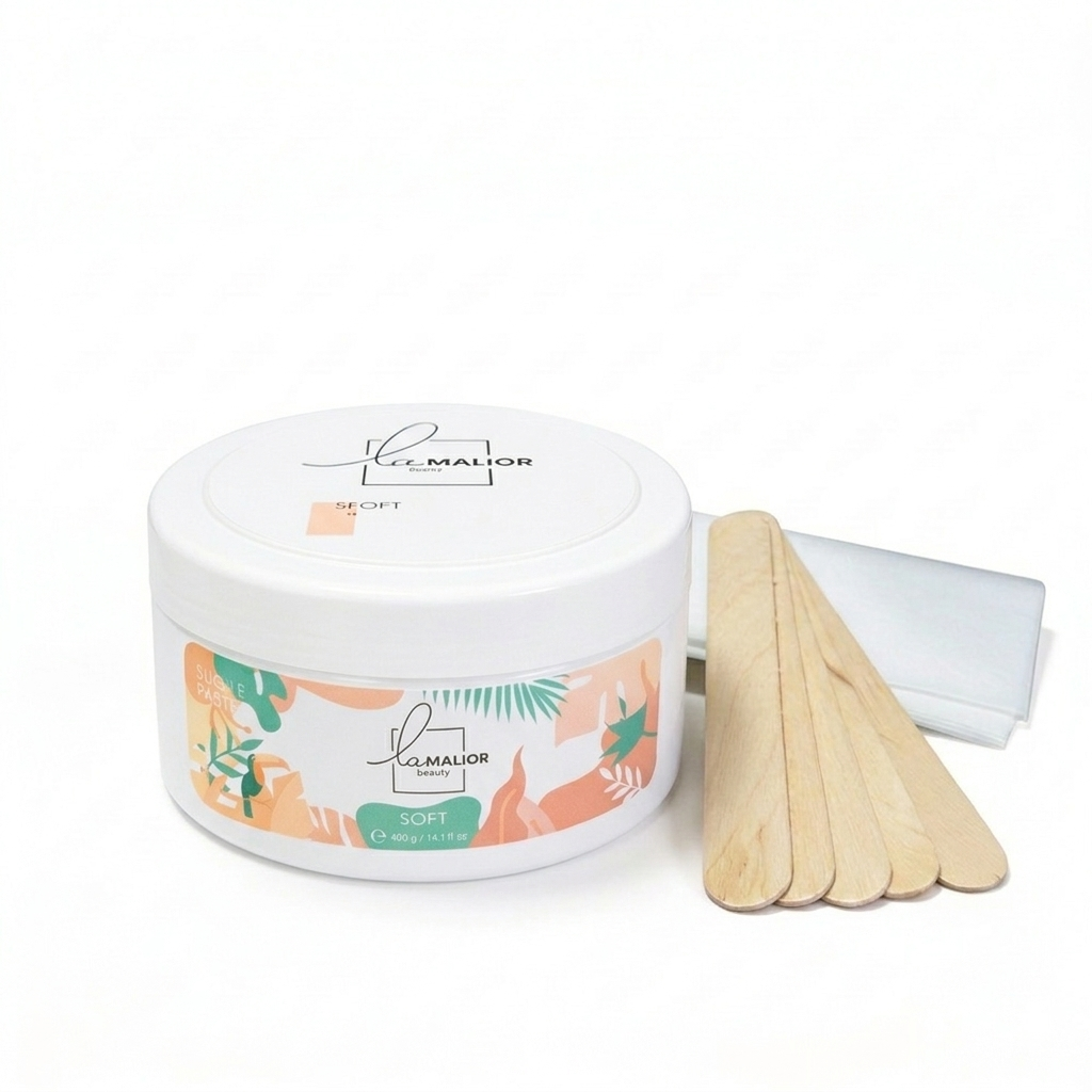 sugaring ohne handschuhe Sugaring Set 400g Soft Zuckerpaste – für Anfänger & Zuhause, säurefrei – LaMalior