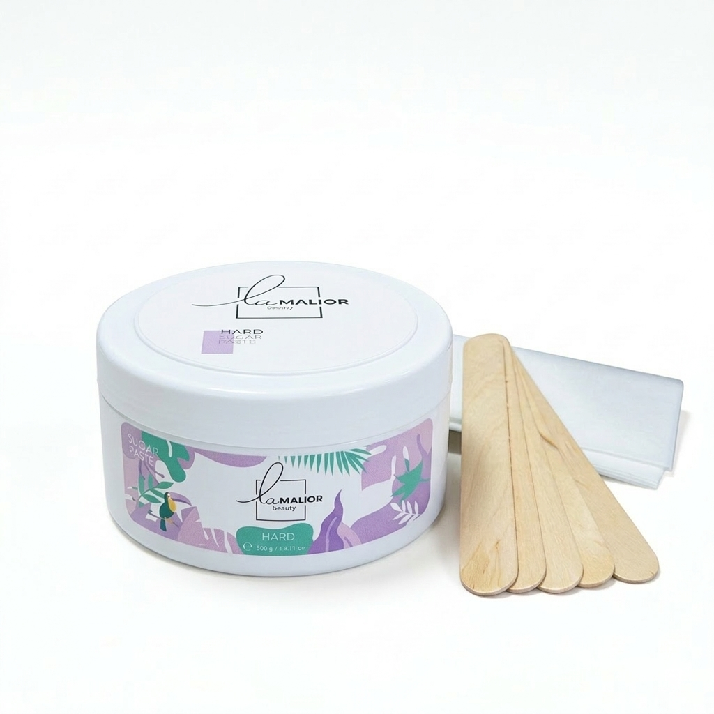 Sugaring Starterset Hard – 400 g Zuckerpaste mit Vliesstreifen & Spateln